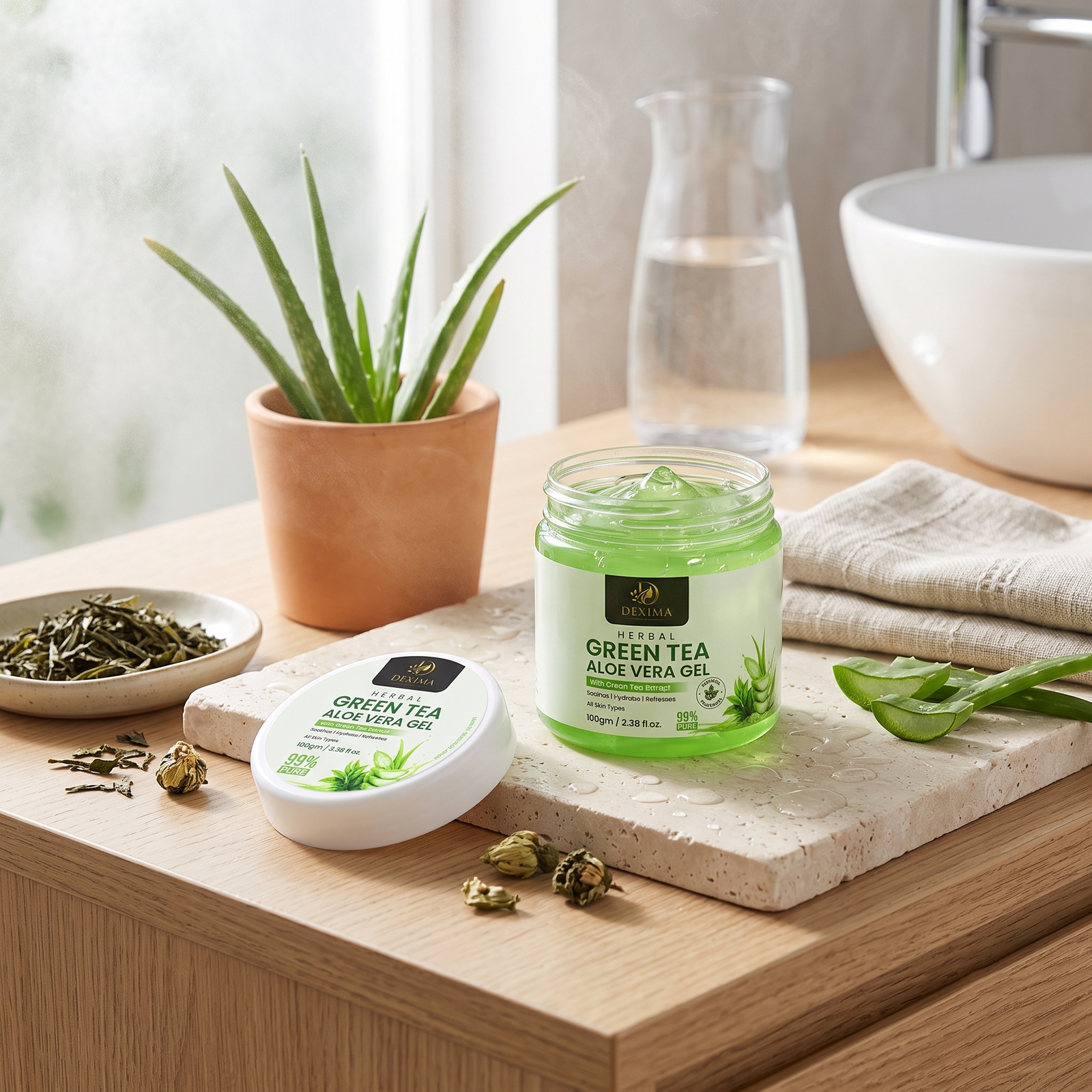 Green Tea Aloe Vera Gel 100 GM