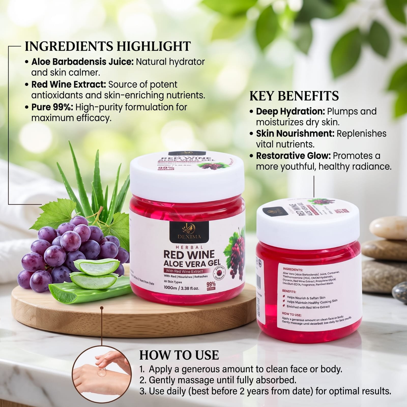 Red Wine Aloe Vera Gel 100 GM
